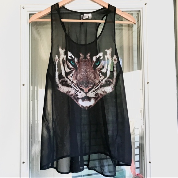 Sheer Racerback Tiger Tank🐯 - Picture 1 of 3